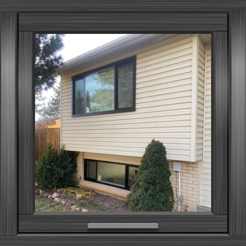 A window displaying a picture of a house beside a tree, branded with the JDI Windows logo.